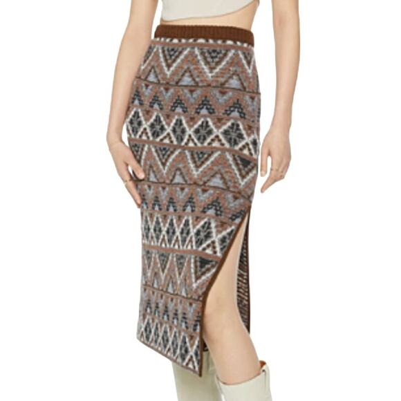 Mother Brown Midnight Walk Lone Star Halter Crop Top Sweater Skirt Set S NEW Tag - Picture 3 of 16